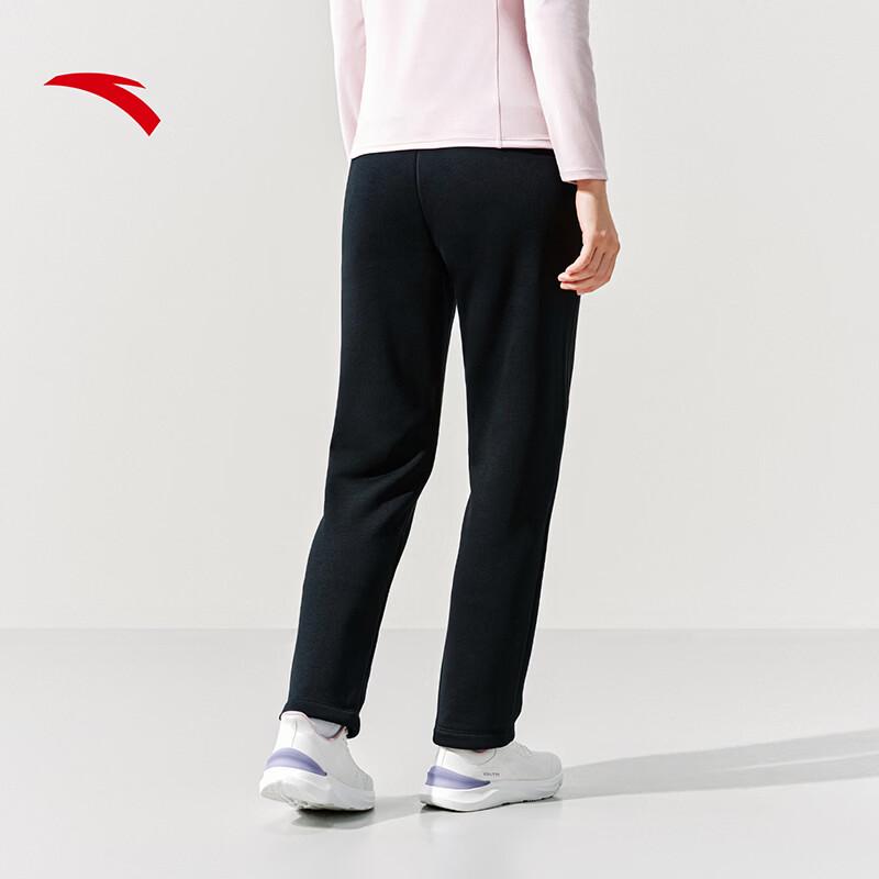 Anta Women's Fleece-Lined Slim-Fit Casual Straight-Leg Pants