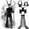 Sleeping Beauty Evil Queen Costume Accessory Horned Headpiece Mask Halloween Party Cosplay