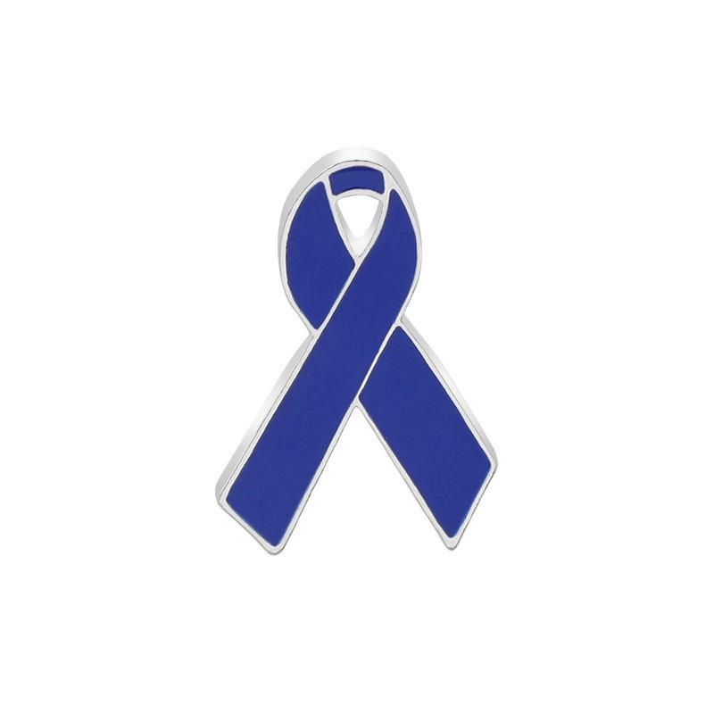 Best Selling Hit Product Red and Blue Ribbon Badge Pin Promotional Emblem for World Day and Ocean Conservation Association 3.8*2.3cm синий