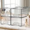 Stackable Storage Drawer Supplies Bin for Make up Stationary Desktop L