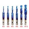 Hex Shanks Metric Tap Drill Bits 3 to M10 Titaniums Plated HSS for Easy Hole Tapping Chamfering