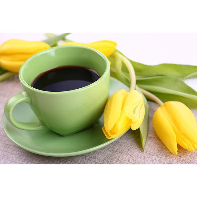 

Постеры и принты с цветами и чашками, современный стиль, холст, картина, настенные панно для гостиной, украшение для дома, без рамки 21*30cm