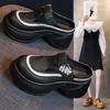 Big Head Bag Head Half Slippers Women's Summer Wear 2025 New Thick-soled 8 Cm Higher Cool Slippers Small Women's Shoes
