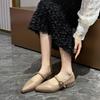 Fashion Aphixta 2025 Klassische Mary Janes mit spitzer Zehenpartie Damenabsatzpumpe 2,5 cm Mittlerer Absatz Elegante Schuhe Flach Übergröße 43 Pumps