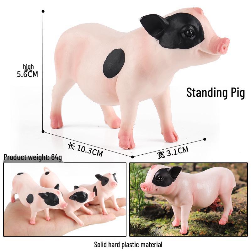Realistic Miniature Pig Sow Figurine Toy Animal Model Ornament