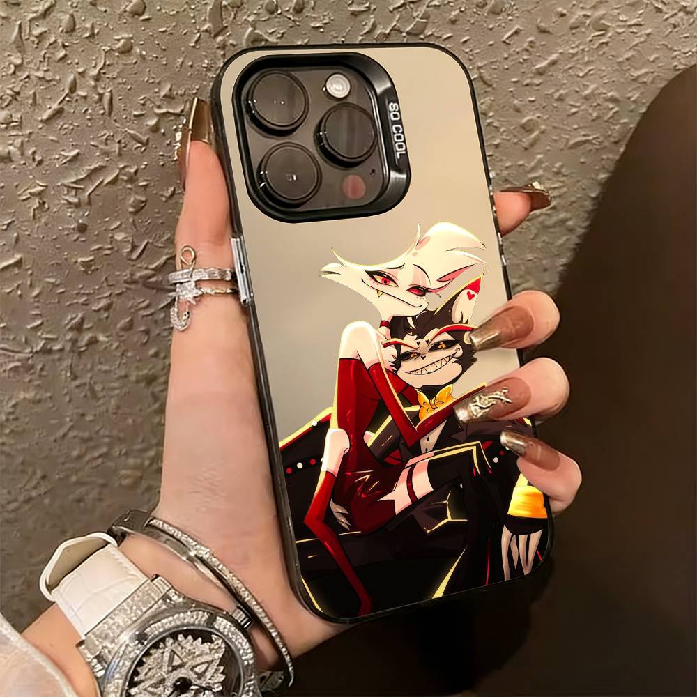 

Hazbin Hotel Husk Phone Case For iPhone 17,16,15,14,13,12,11 Plus,Pro Max,XS,Colorful Silver Black Cover iPhoneXSMAX