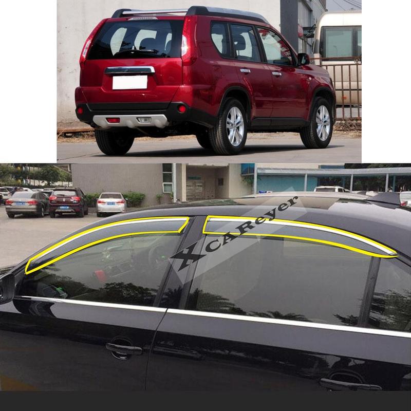 For NISSAN X-Trail XTrail Rogue T32 2008 2009-2010 2011 2012 2013 Sticker Plastic Window Glass Wind Visor Rain/Sun Guard Vent