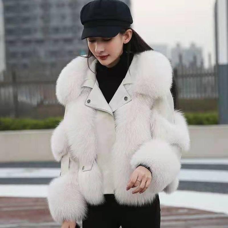 

Winter Women s Imitation Fox Fur Quilted Casual Western Style Fur Coat Loose High-quality Imitation Fur Coat XXXXL