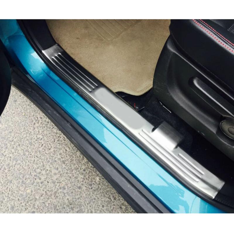 For Suzuki Vitara 2016 2017 2018   Car Stainless Steel Pedal Door Sill Scuff Plate Inner Threshold Bumper Part 4PCs