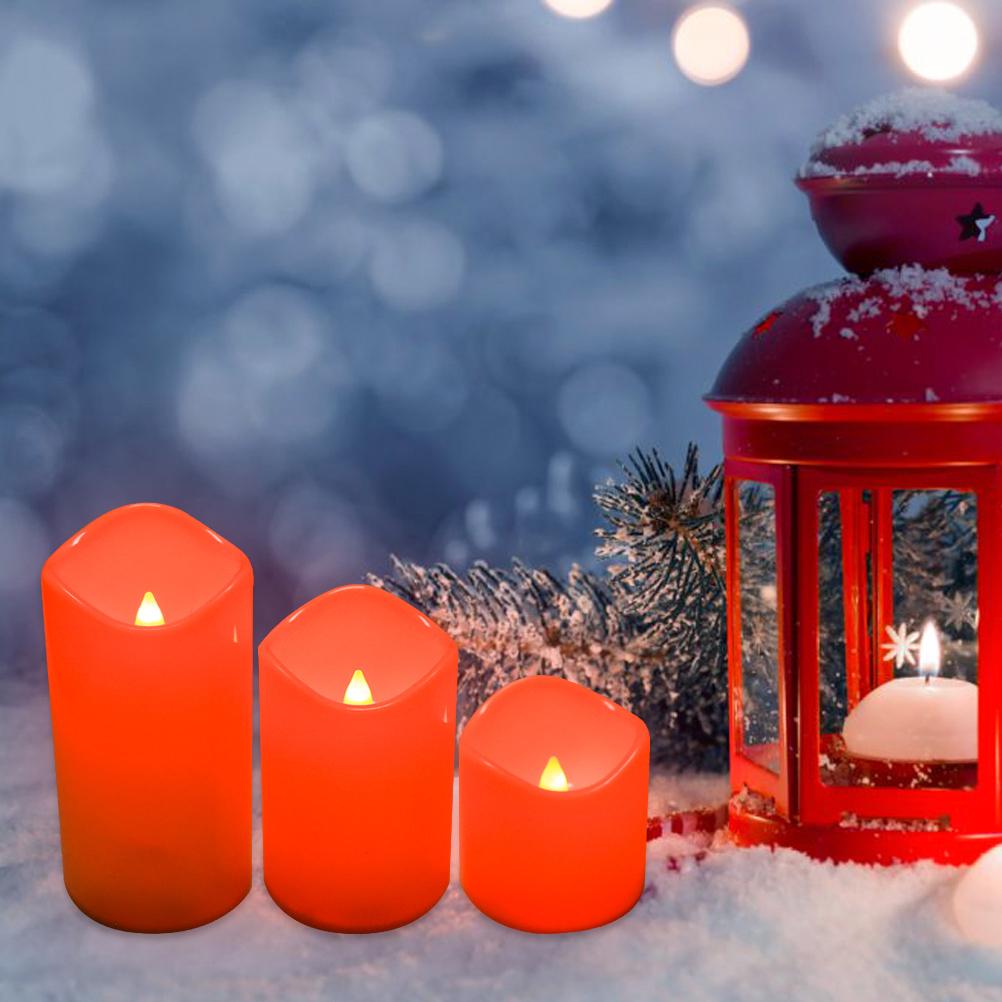 3er Set LED Flackernde Kerzen Lichter Fernbedienung Kerzen Lichter Nachtlicht Batteriebetrieben LED Teelichter Geburtstag