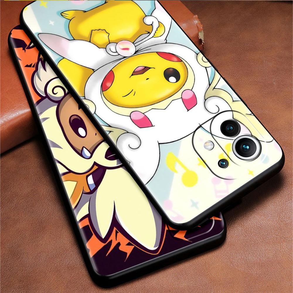 Lustige Pokemon Pikachu Weiche Silikon Fall Für Xiaomi Mi 11 Lite 5G NE 11T Pro 12S Ultra 12 Hinweis 10 10T 9T Telefon Abdeckung TPU Funda