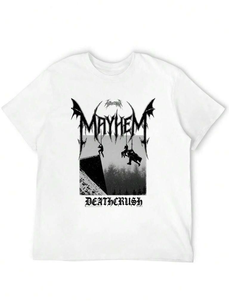 Unisex's Casual T-Shirt –Mayhem Deathcrush Black Metal