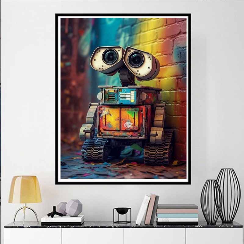 Disney 5D DIY Diamond Painting Decorations WALL E Healing Theme Illustrations Diamond Embroidery Rhinestone Cross Stitch Set Handmade