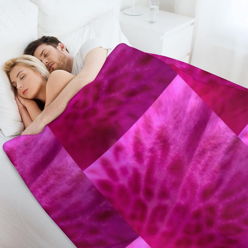 Fuchsia Azalea Quilt Throw Blanket Stuffeds Moving Summer Beddings Luxury Thicken Blankets