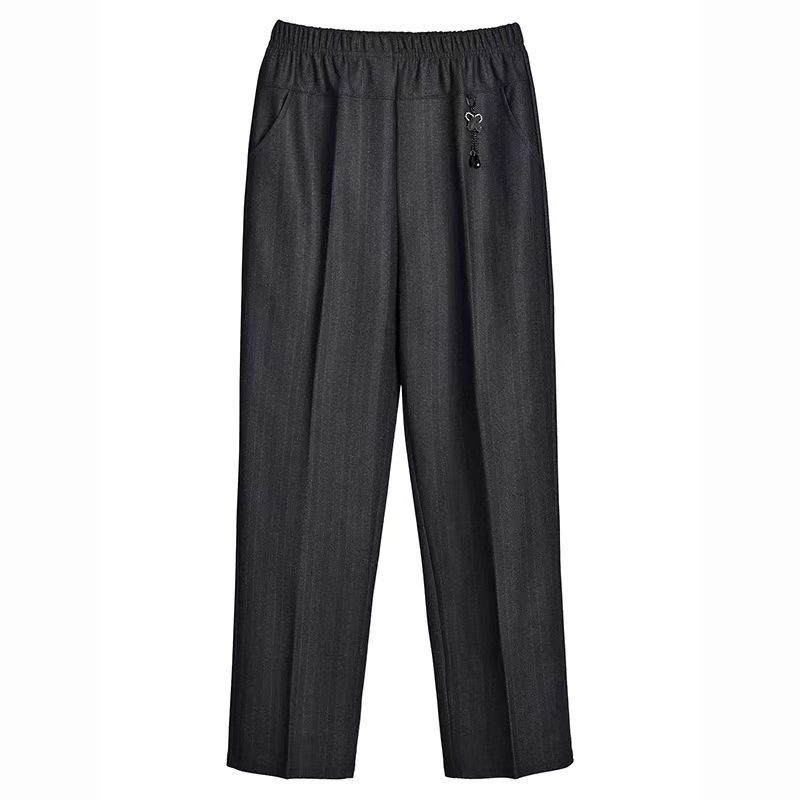 

Жіночі модні штани вільні штани середнього віку з високою талією прямі штани 8XL