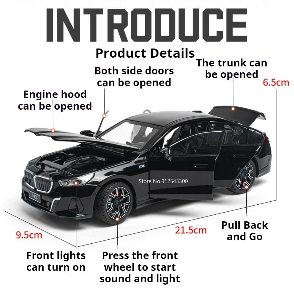 1:24 Scale 530LI M4 Alloy Model Car Toy Metal Body Rubber Tires High Simulation Sports Cars Models for Kids Decorative Item