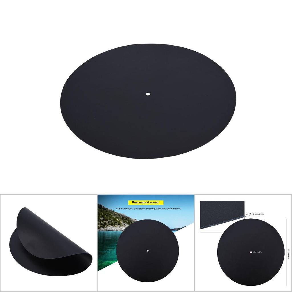 Antistatisches Vinyl Plattenspieler Schallplattenpad Antistatische Flache Weiche Echtleder Matte Slipmat (1,5 mm)