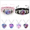 Anime Kpop Girls Necklaces Heart Shape Pendants Anime Rumi Zoey Mira Jewelry Pendant Kpop Fans Gifts