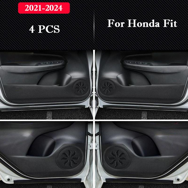 

For Honda Fit 2014-2026 Car Door Anti Kick Pad Protection Sticker Carbon Fiber Scratch Resistant Film Interior Accessories