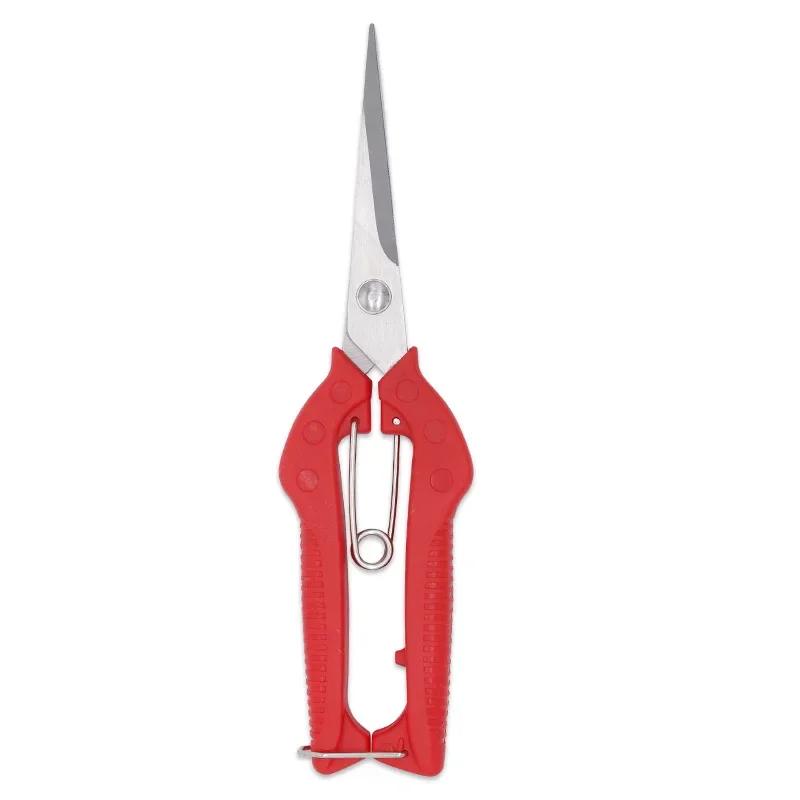 

Stainless Steel Blade Pointed Straight Head Pruning Shears Red PP Handle Bonsai Flowers Garden Scissors Household Hand Tools красный