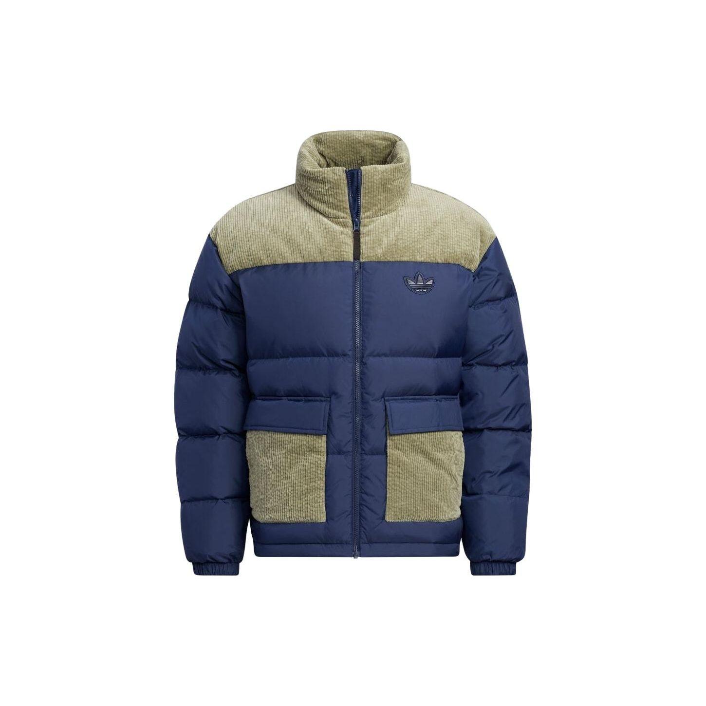

Adidas Originals Logo Print Warm Color Block Cotton Jacket Men jackets Light-Blue HS7281 XS