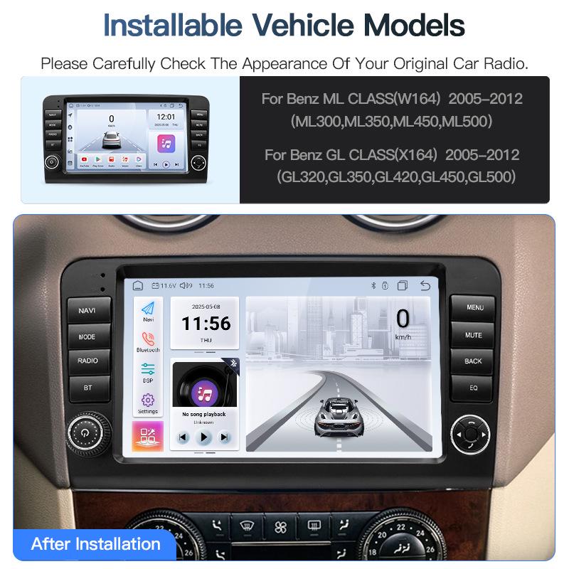 Mercedes-Benz ML-Class W164 Android Navigation & Reverse Camera System