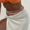 Ingemark Boho Einfache Seestern Muschel Samenperlen Taille Bauch Kette für Damen Sommer Strand Bikinis Festival Y2K Körperschmuck Geschenk