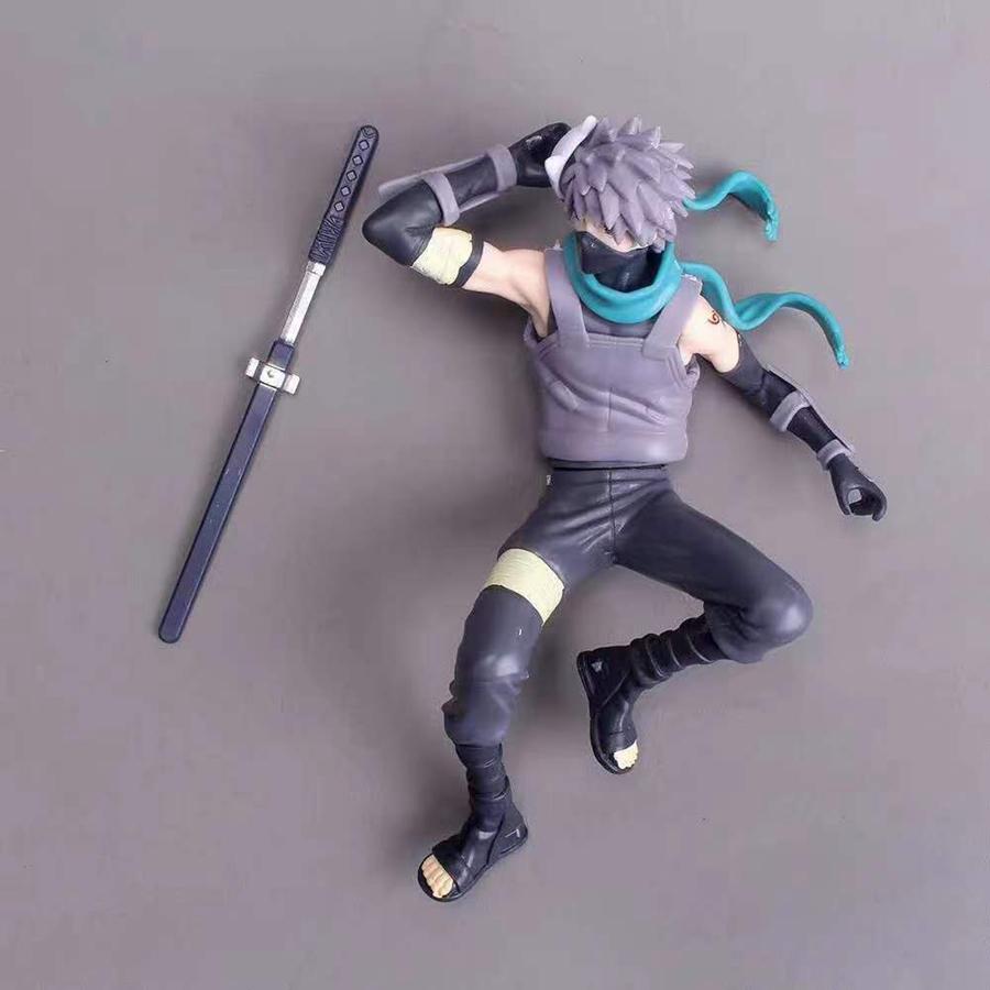 19cm Hot Cartoon Naruto Anime Model Hatake Kakashi Action Figure Dark Ninja Kakashi Figurine PVC Collection Model Doll Toys