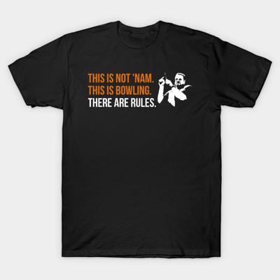Men Black Print T-shirt This Is Not Nam No-Cut Transfer Paper Print Cotton Tshirt