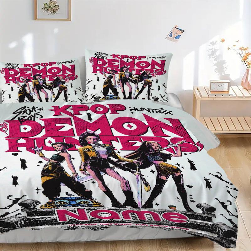 

Постельное белье Kpop Охотники на демонов, 3 предмета, пододеяльник, Подарок для спальни, Без наполненияjt098 135x200cm