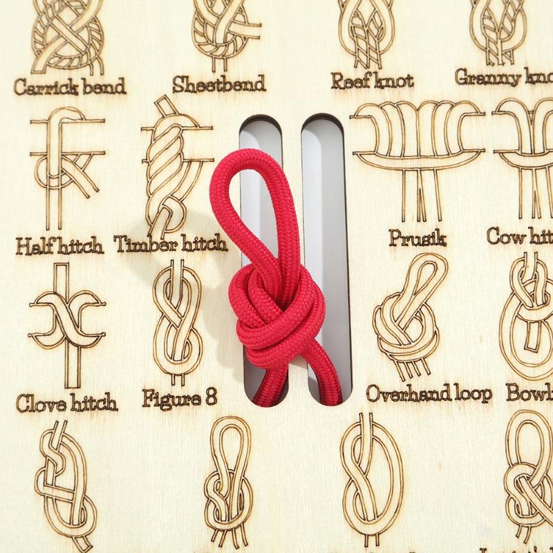 1PCS new wooden knot knot learning training board outdoor life-saving camping knot practice tool