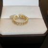 Luxury Zircon Twist Design Gold Silvery Colour Ring For Woman Korean Wedding Party Unusual Finger Rings Fashion Jewelry