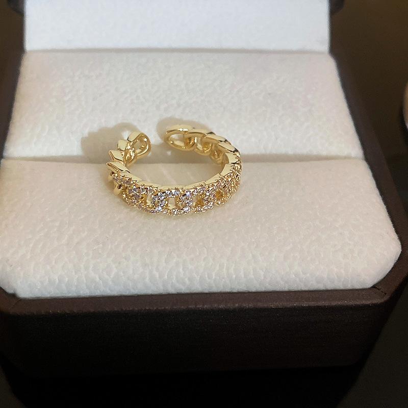 Luxury Zircon Twist Design Gold Silvery Colour Ring For Woman Korean Wedding Party Unusual Finger Rings Fashion Jewelry