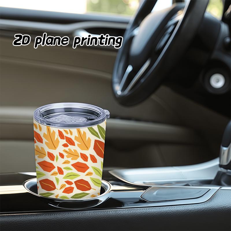 Car Tumbler 591ml Autumn maple leaf elements Straw Cup Leakproof Tumbler Tumbler With Lid Stainless Steel Tumbler Straight Tumbler