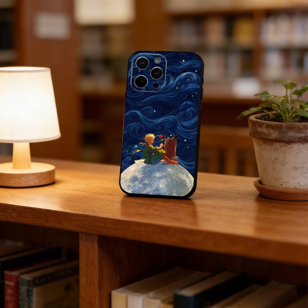 The Little Prince Phone Case For iPhone 17, 16,15,14,13,12,11 Plus,Pro Max, Others Soft Black Cover