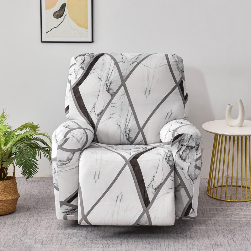 Stretch Recliner Cover 4Pieces/Set Chair Slipcovers Non Slip Slipcover Recliner Furniture Protector For Living Room
