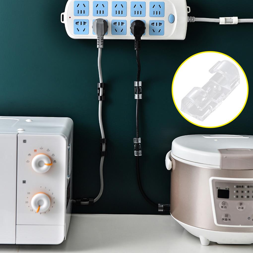 Cable Organizer Clips Selvklebende Wire Organizers Plast Husholdnings Kabel Wire Winders