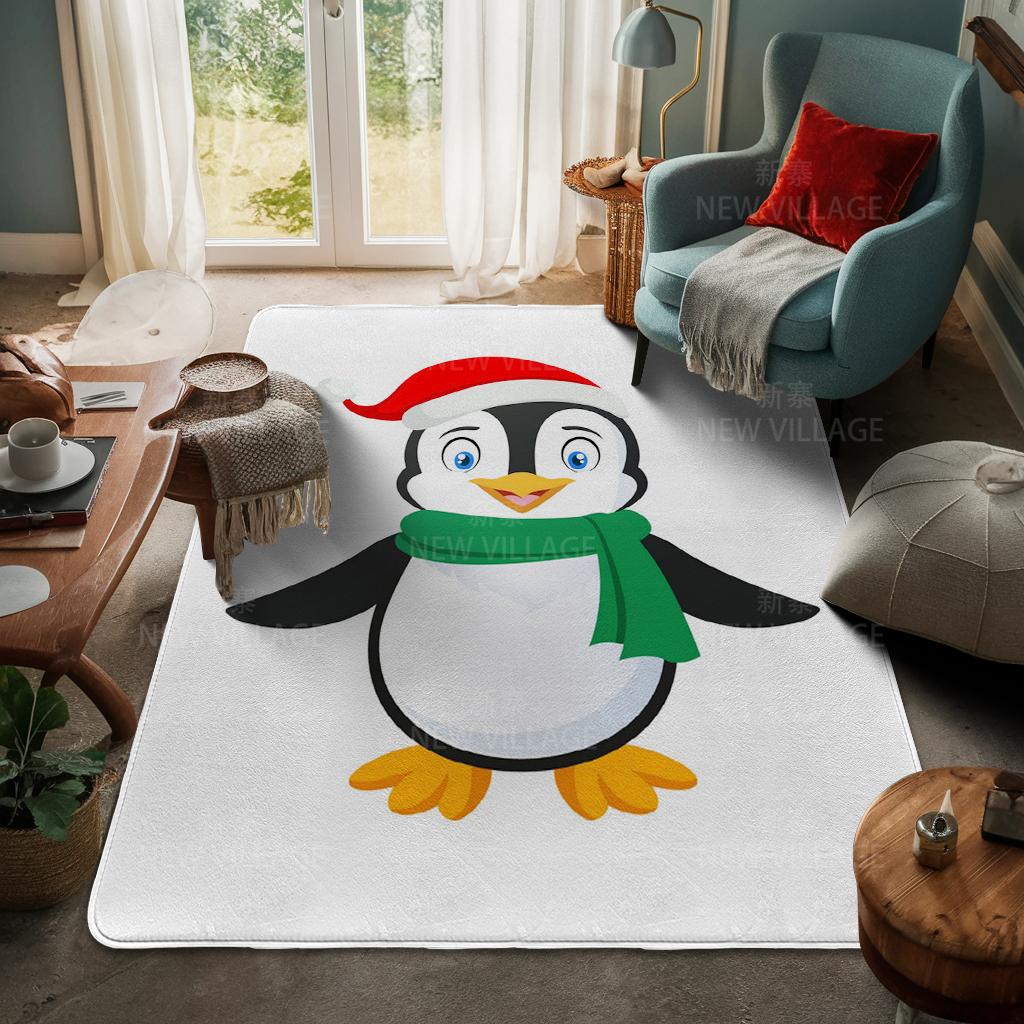 House Entrance Carpet Home Door Mat Living Room Bath Foot Bathroom Non-slip Water Absorption Rugs Bath Merry Christmas Winter