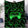 Cyber Neon Game Controller Fleece Throw Blanket Warm Soft Street Trend Plush for Girls Boys Bedroom for Living Room Home Decor