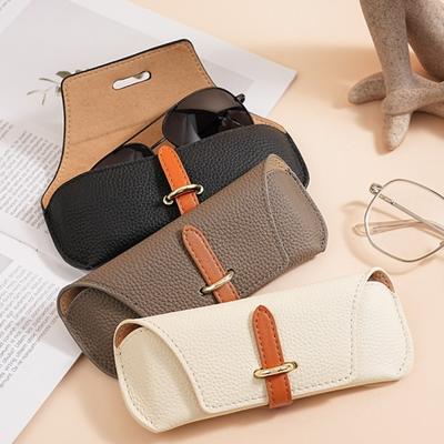 Ins Glasses Storage Bag Pu Sunglasses Pouch Portable PU Leather Glasses Bag Travel