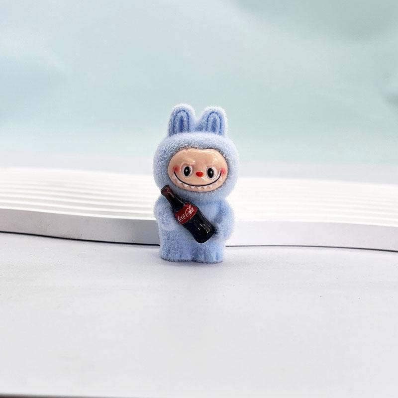 

Брелок из смолы в виде кролика с бутылкой колы: Трендовая игрушка-сюрприз, сделай сам, ювелирный аксессуар синий