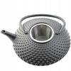 Cast Iron Kettle 1.25L Black Infuser With Strainer For Tea And Herbs