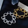 Chunky Chain Chain Bangle Geometric Hollow Hand Jewelry Fashion Statement Wristwear  Women Jewelry