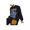 Li Ning Badfiv Series Traditional Chinese Character Pattern Printed Solid Color Hoodie Long Sleeve Sweatshirt Men sweatshirt Black AWDSI61-1
