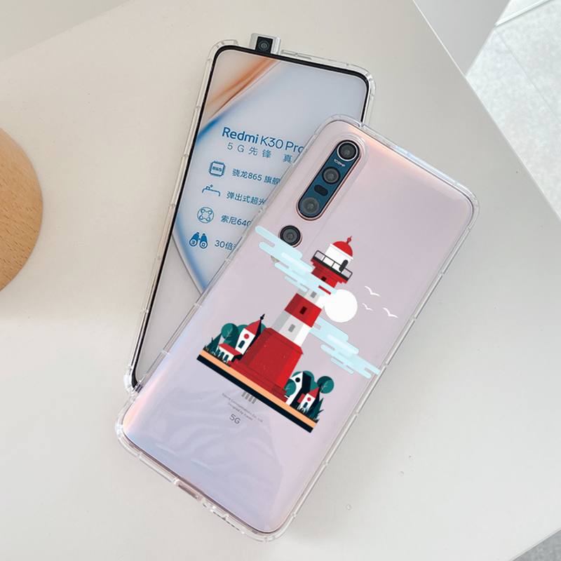 YNDFCNB Lighthouse Print Bird Seagull Phone Case For Redmi Note 5 7 8 9 10 A K20 Pro Max Lite for Xiaomi 10pro 10T