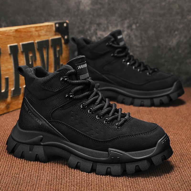 

Tooling boots men s platform retro Martin boots men s autumn new high-top men s shoes outdoor casual short boots 39
