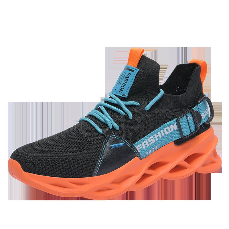 2025 Autumn Plus Size Men's Trendy Korean Style Flyknit Mesh Running Shoes