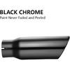A-KARCK Exhaust Tips Black Chrome 3" Inlet, Muffler Tip with Never Fading and Peeling Coating, 3" Inlet to 4" Outlet 12" Long