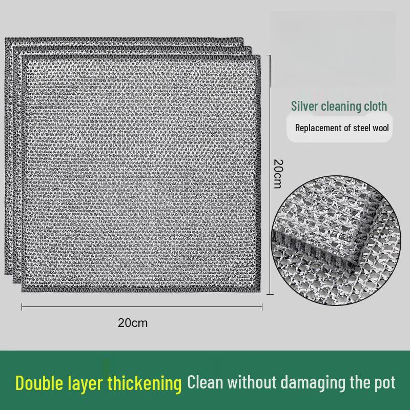 Double-Sided Non-Stick Metal Dishwashing Cloth