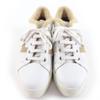Great HERMES Low Cut Sneakers Dare H Logo Design Mouton Leather White Beige 38 Used